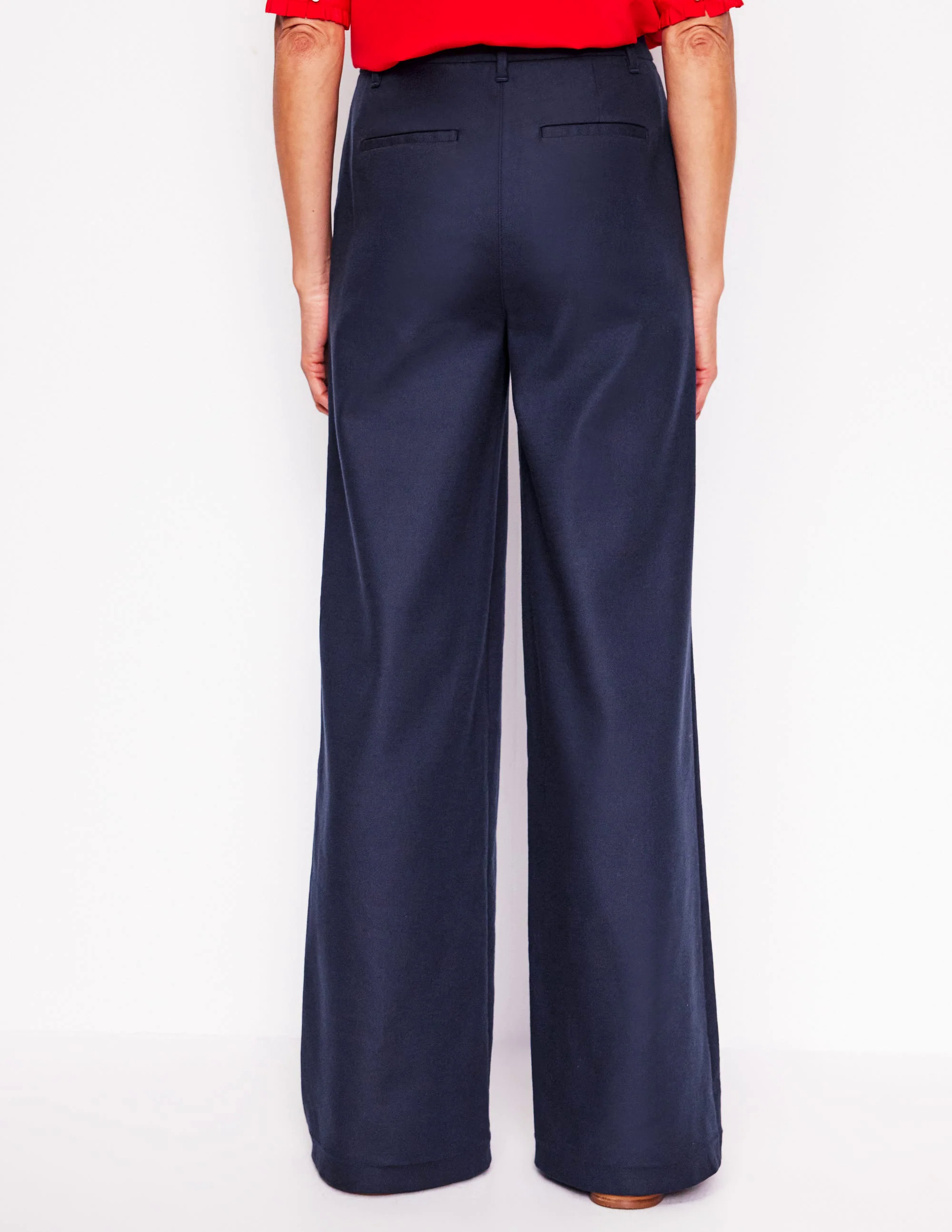 Wide Flare Pants-Navy