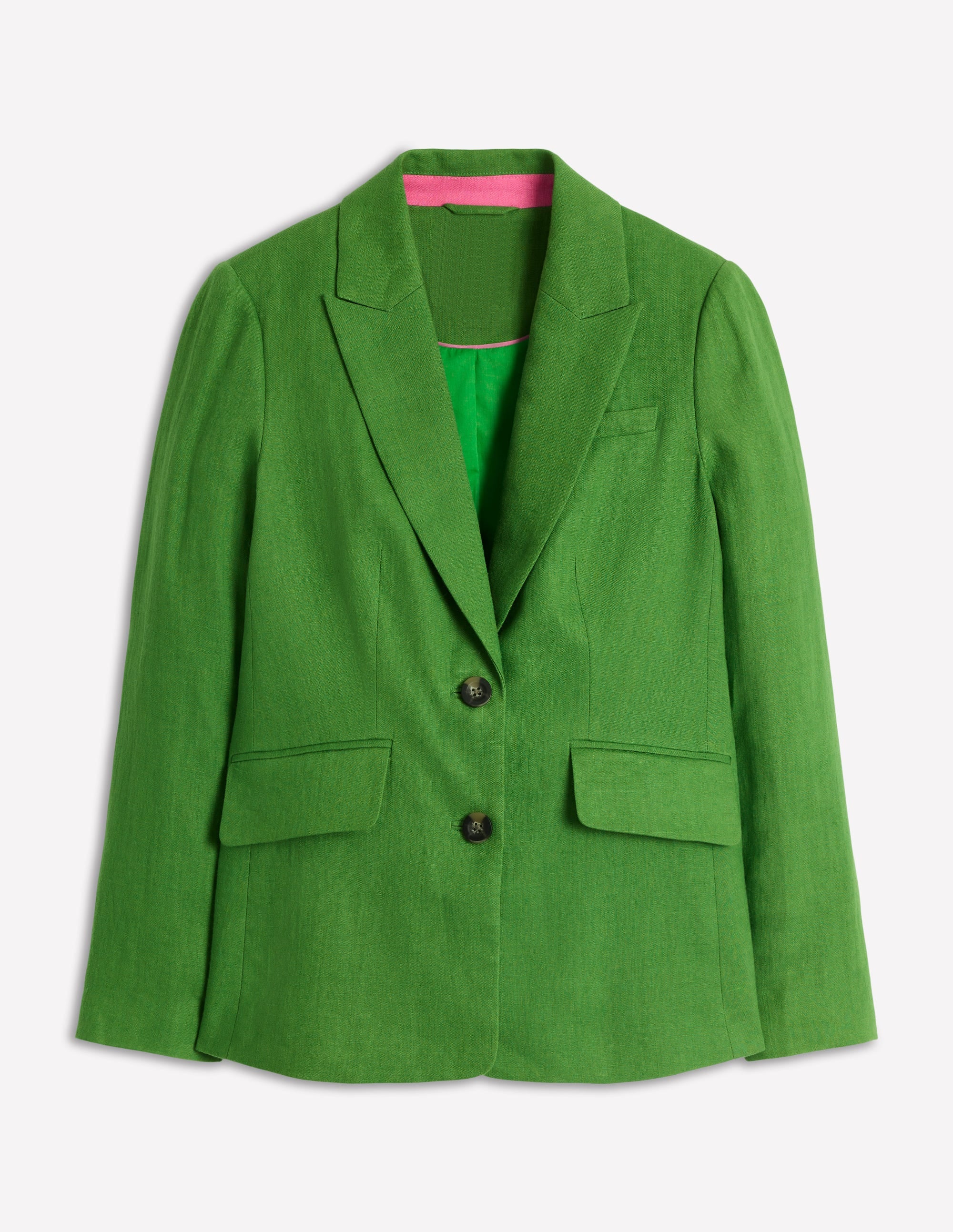 Stamford Linen Blazer-Iguana Green