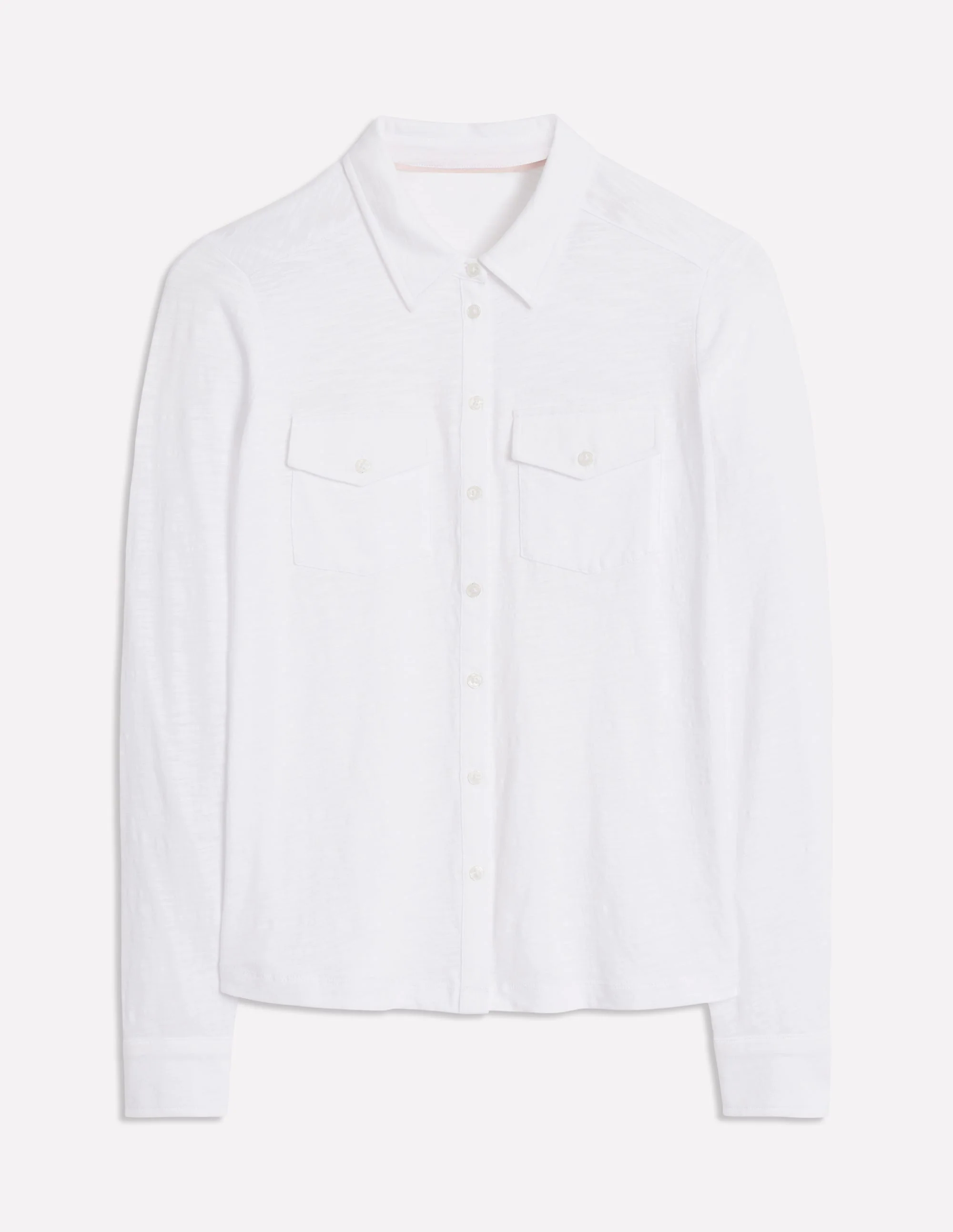 Amy Jersey Shirt-White