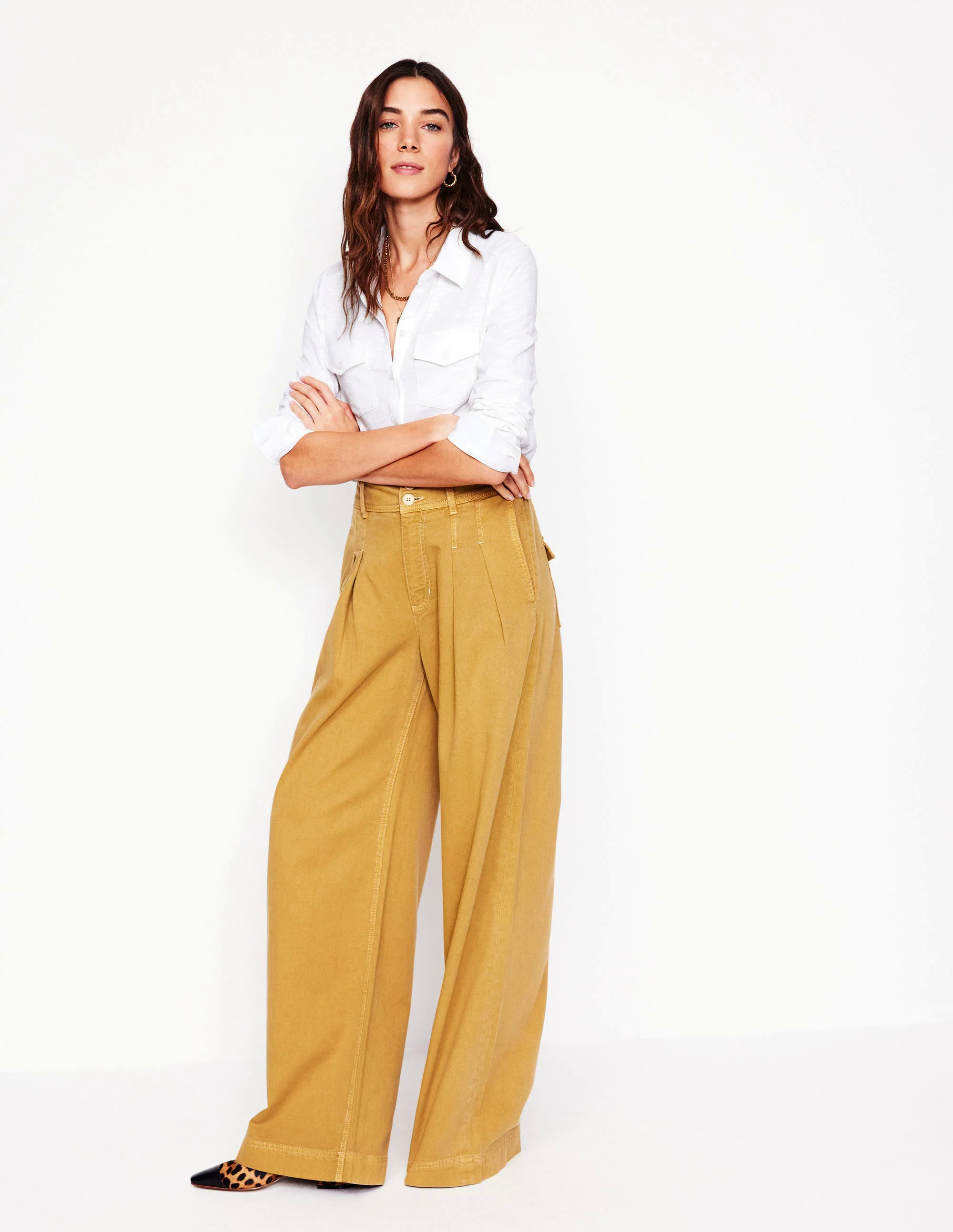 Amy Jersey Shirt-White