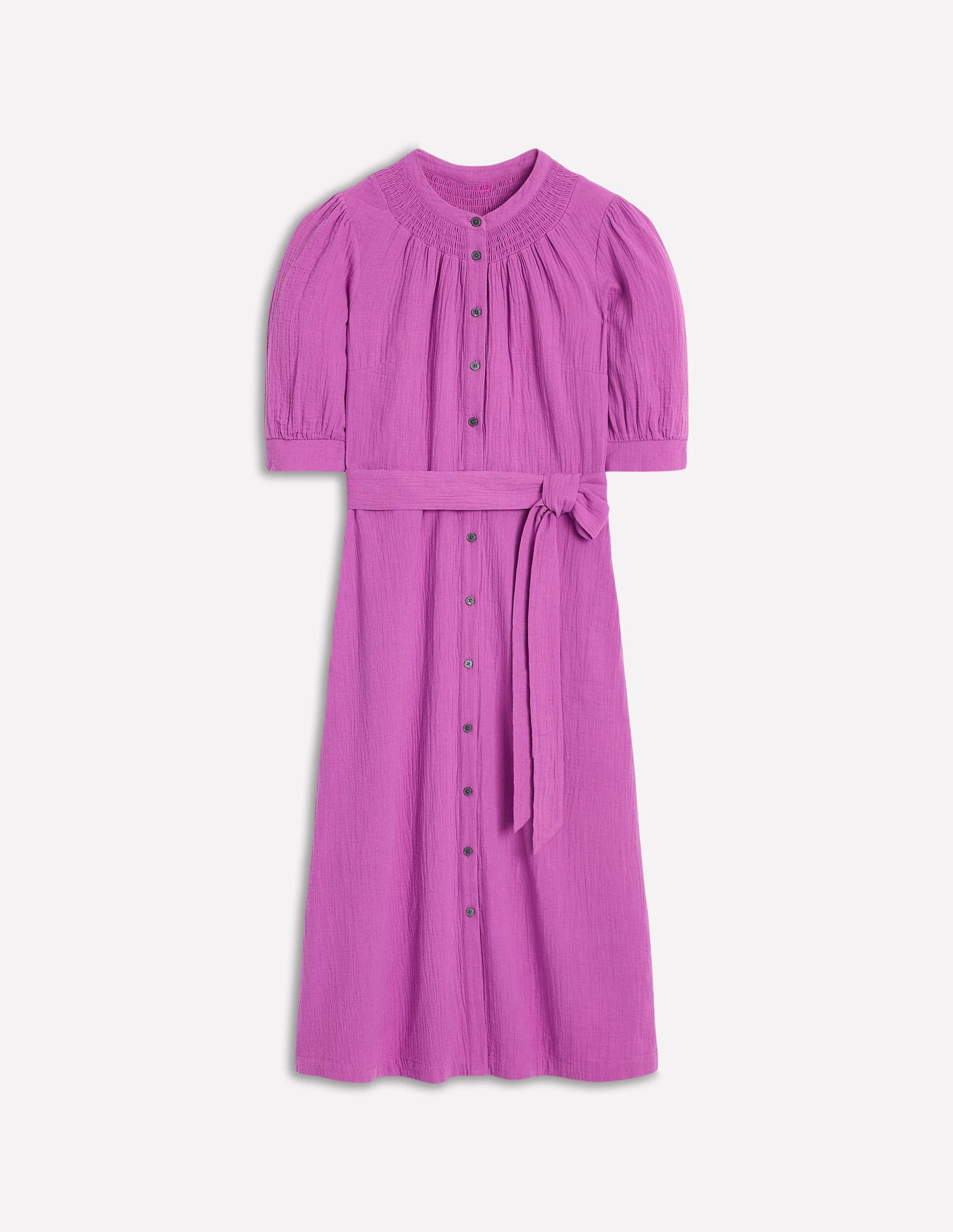 Ada Double Cloth Midi Dress-Foxglove Purple
