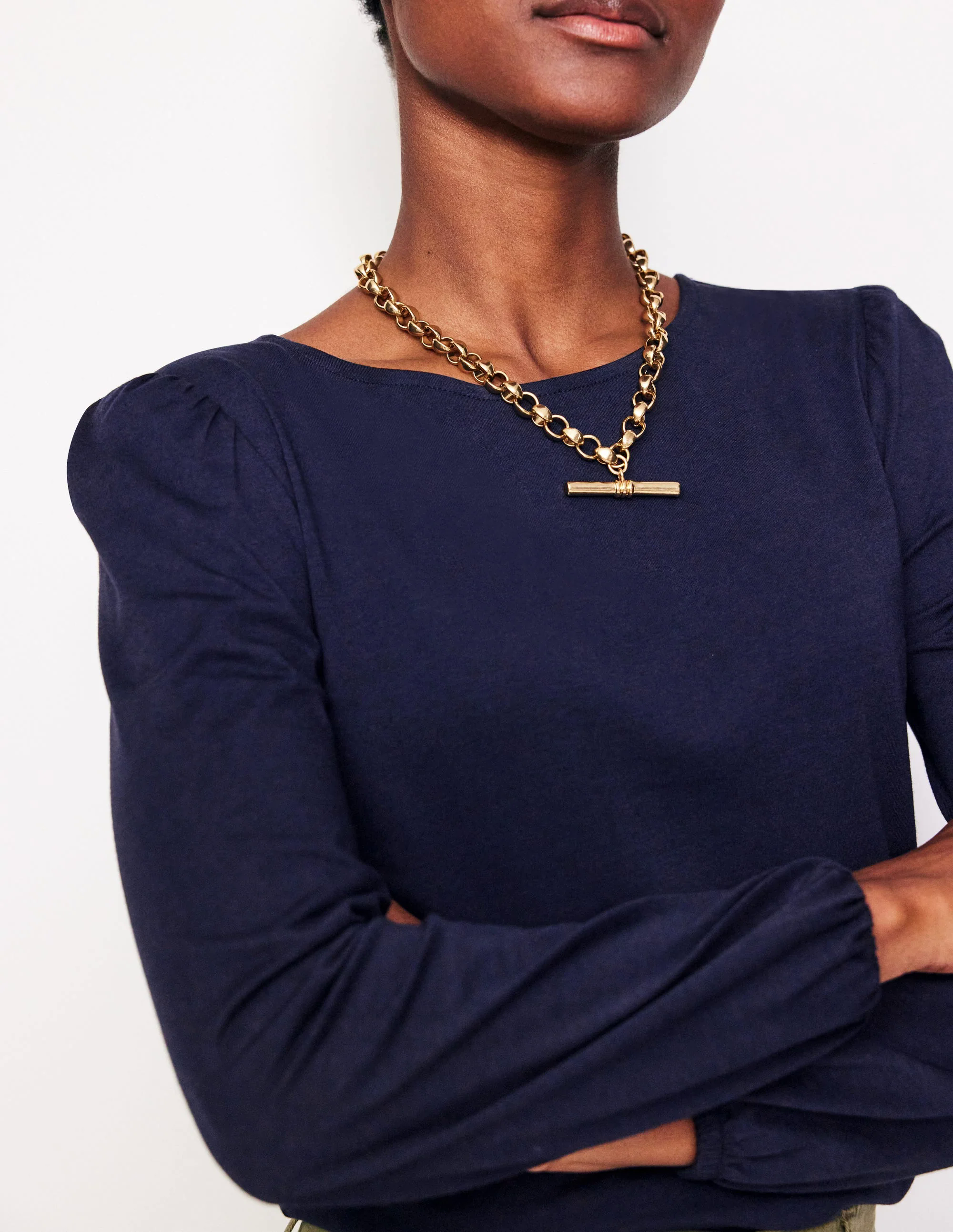 Supersoft Long Sleeve Top-Navy