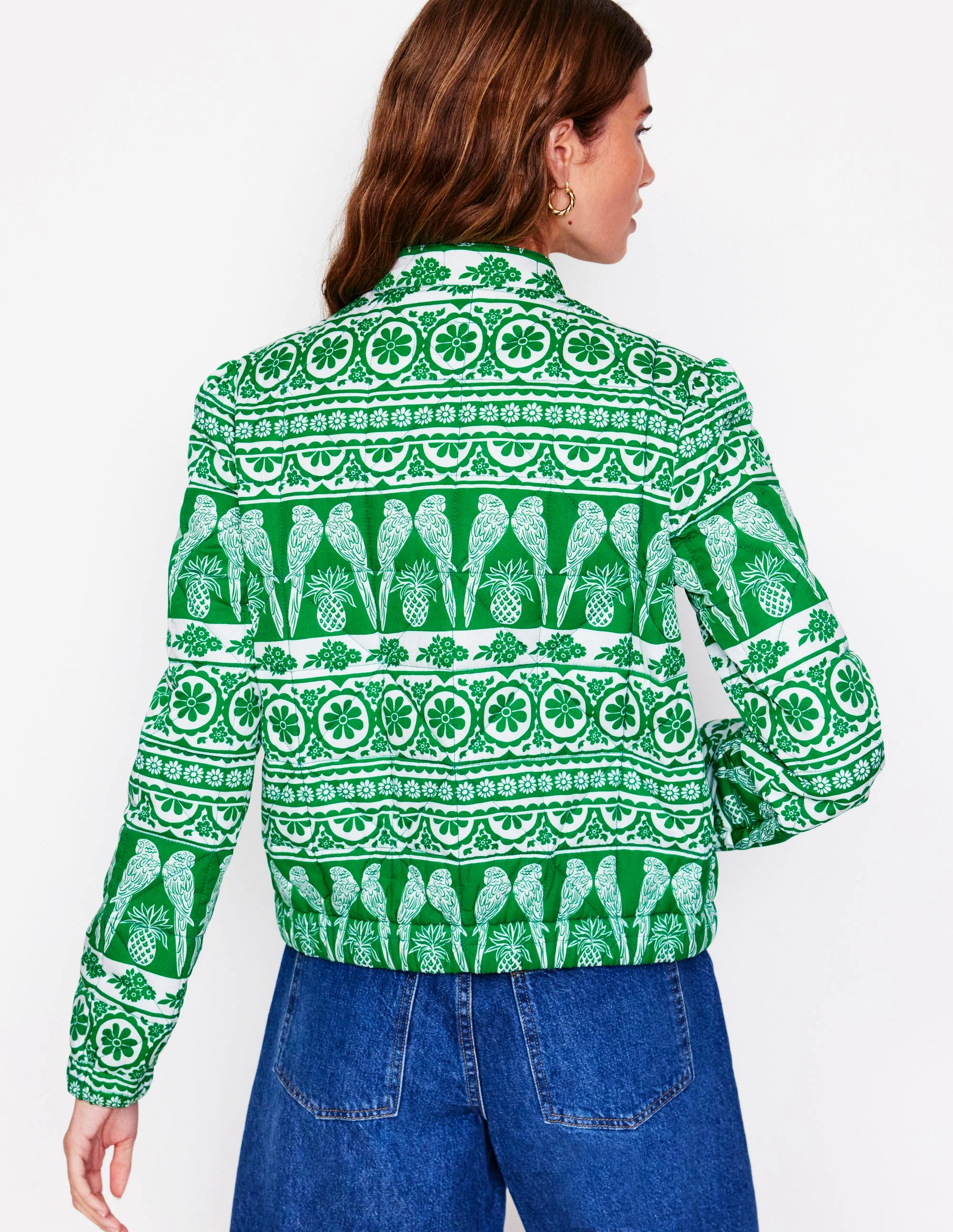 Highbury Quilted Jacket-Ornate Tropics