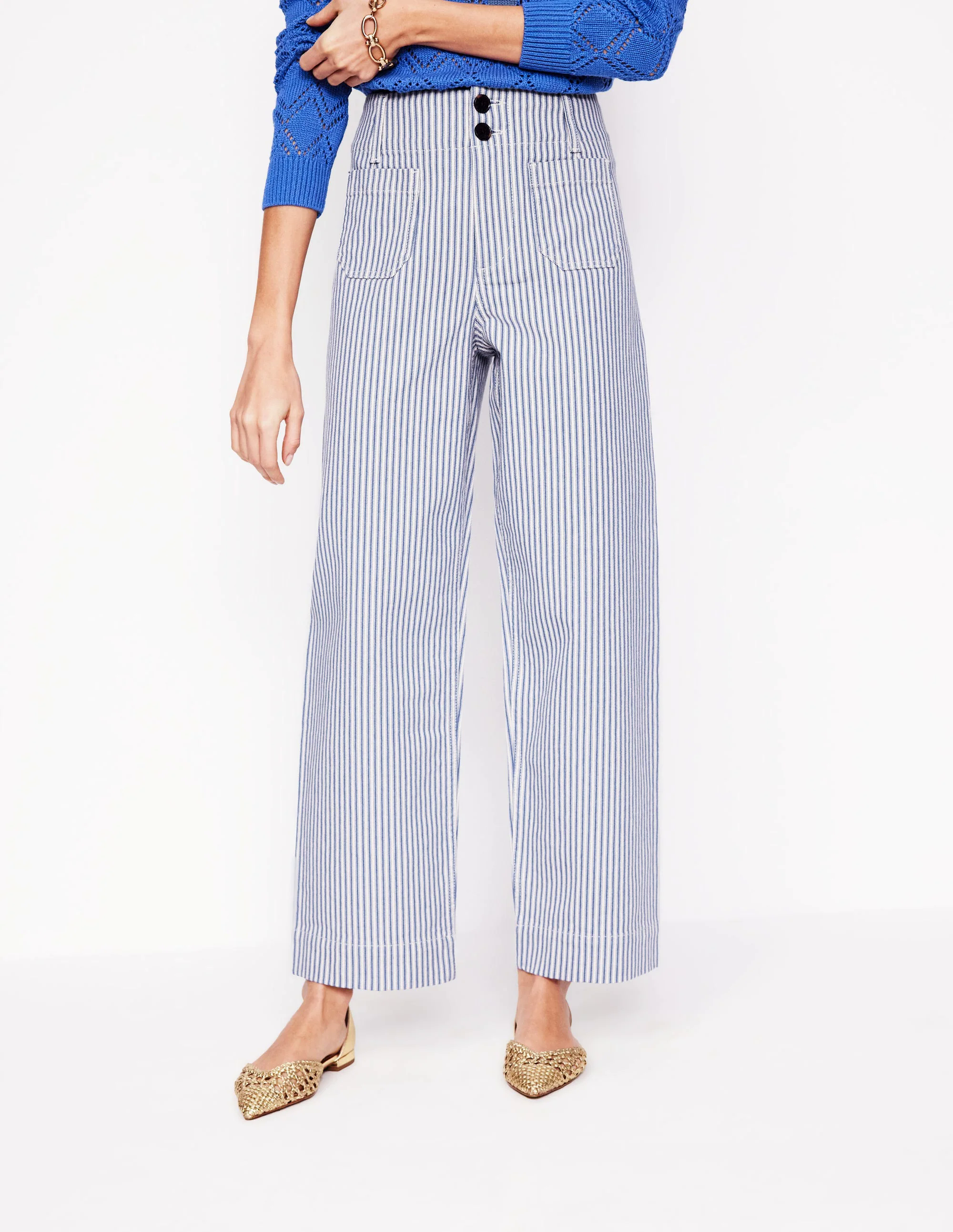 Primrose Patch Pocket Pants-Ticking Stripe