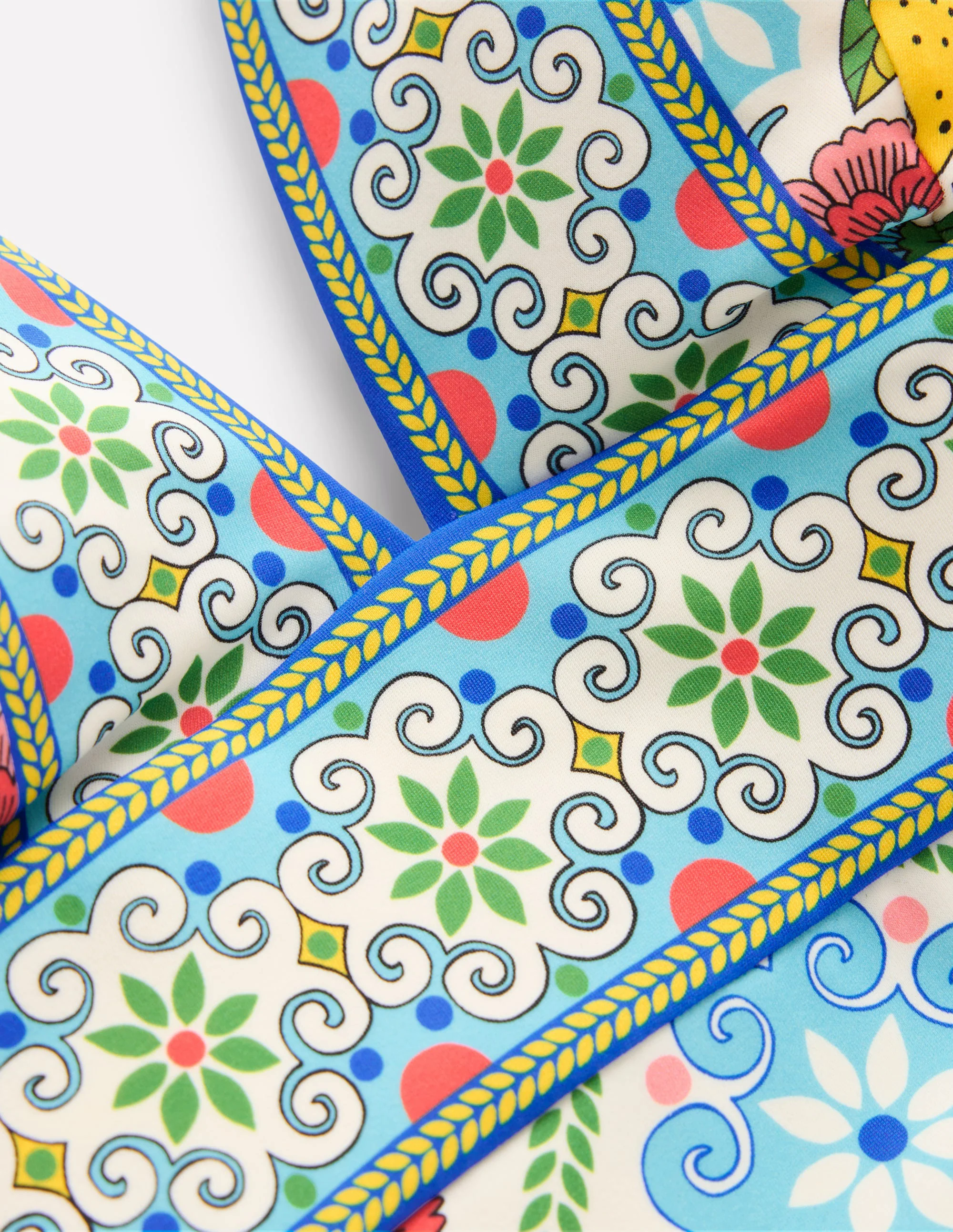 Porto V-Neck Swimsuit-Multi, Citrus Vine Tile