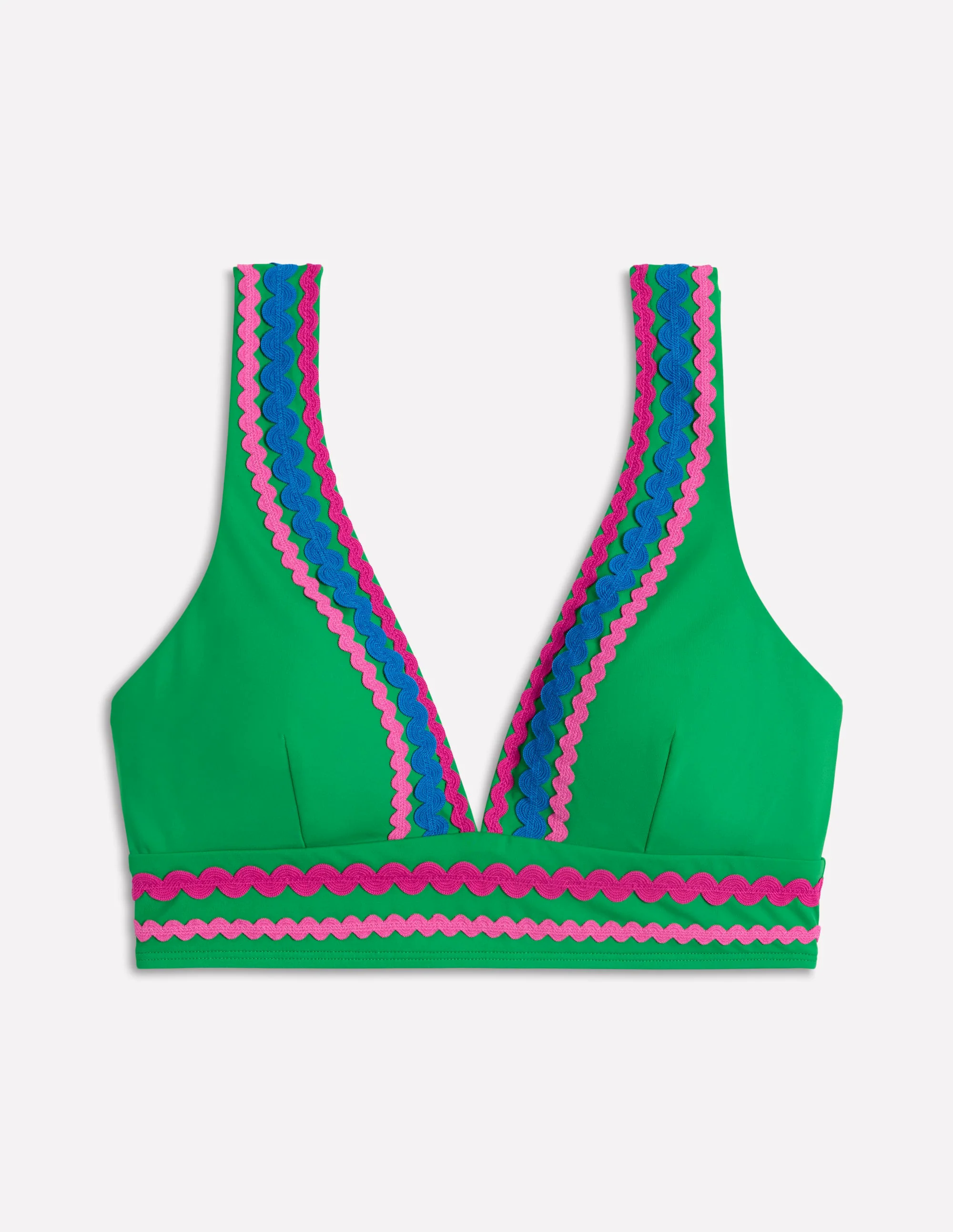 Porto Bikini Top-Bright Green Rik Rak