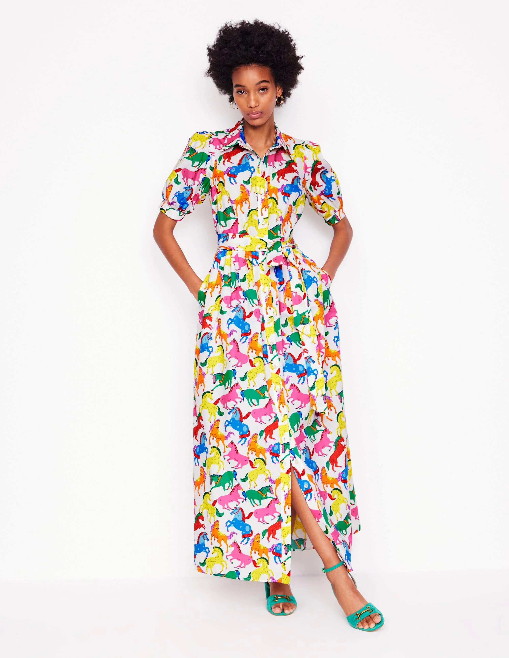 Alexa Maxi Shirt Dress-Multi, Pony Club