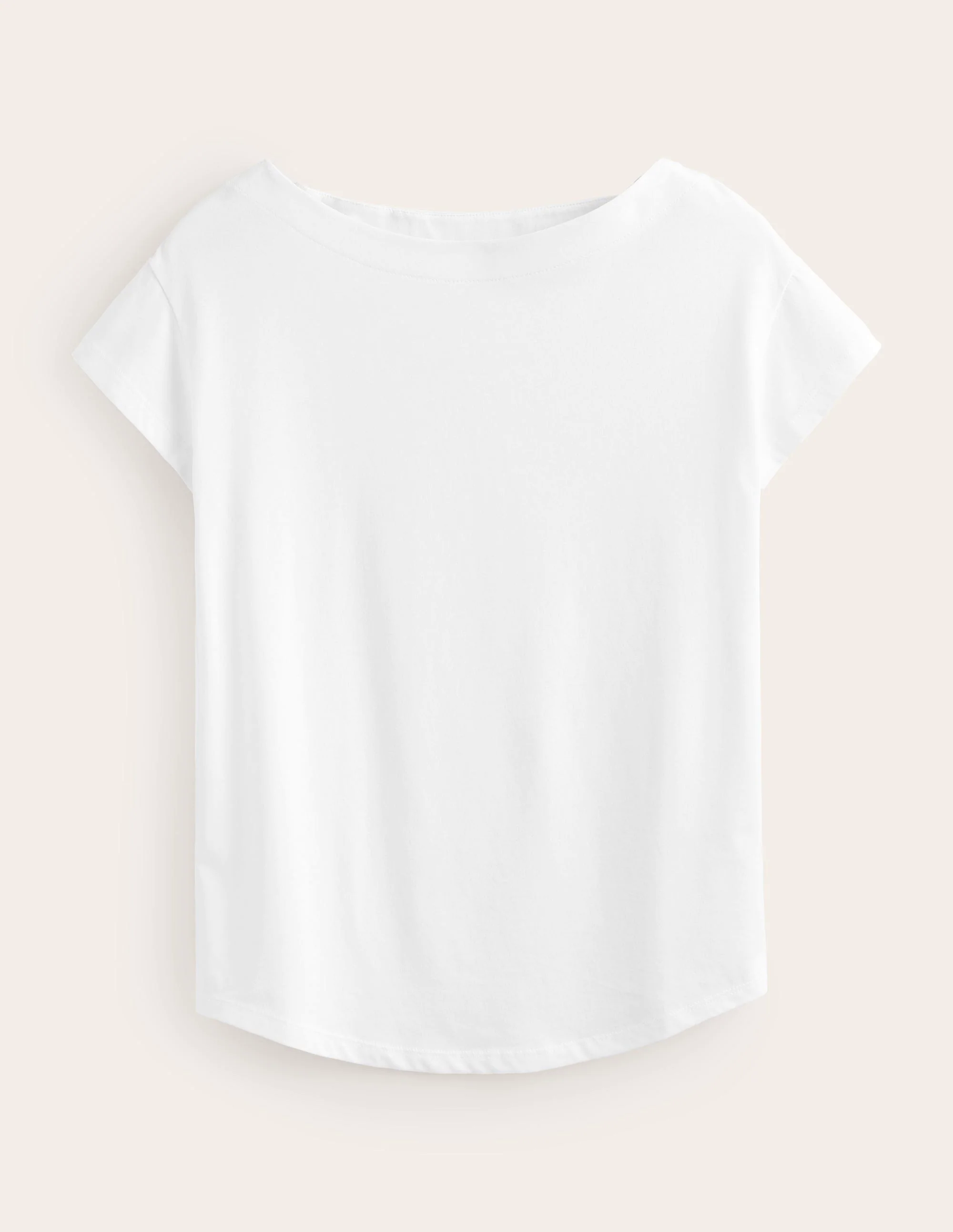 Supersoft Boat Neck T-Shirt-White