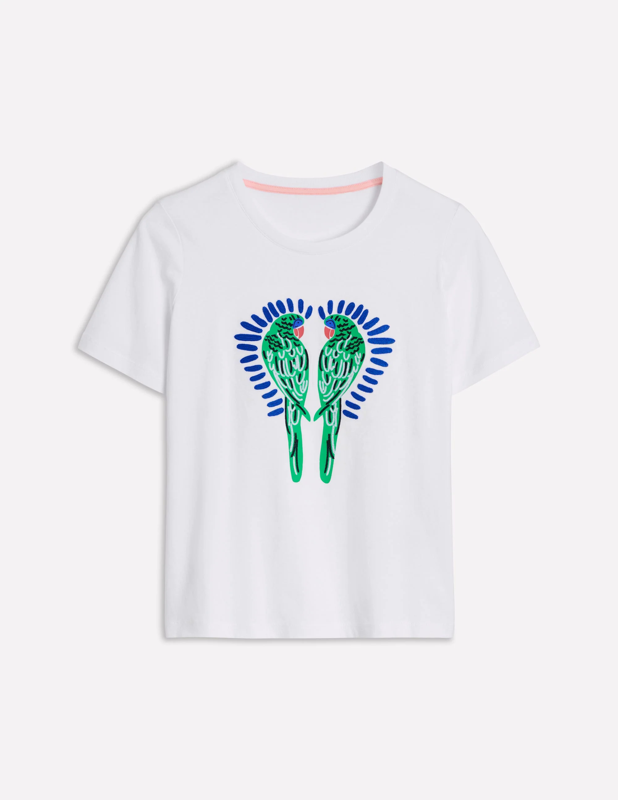 Relaxed Novelty T-Shirt-White, Parrot