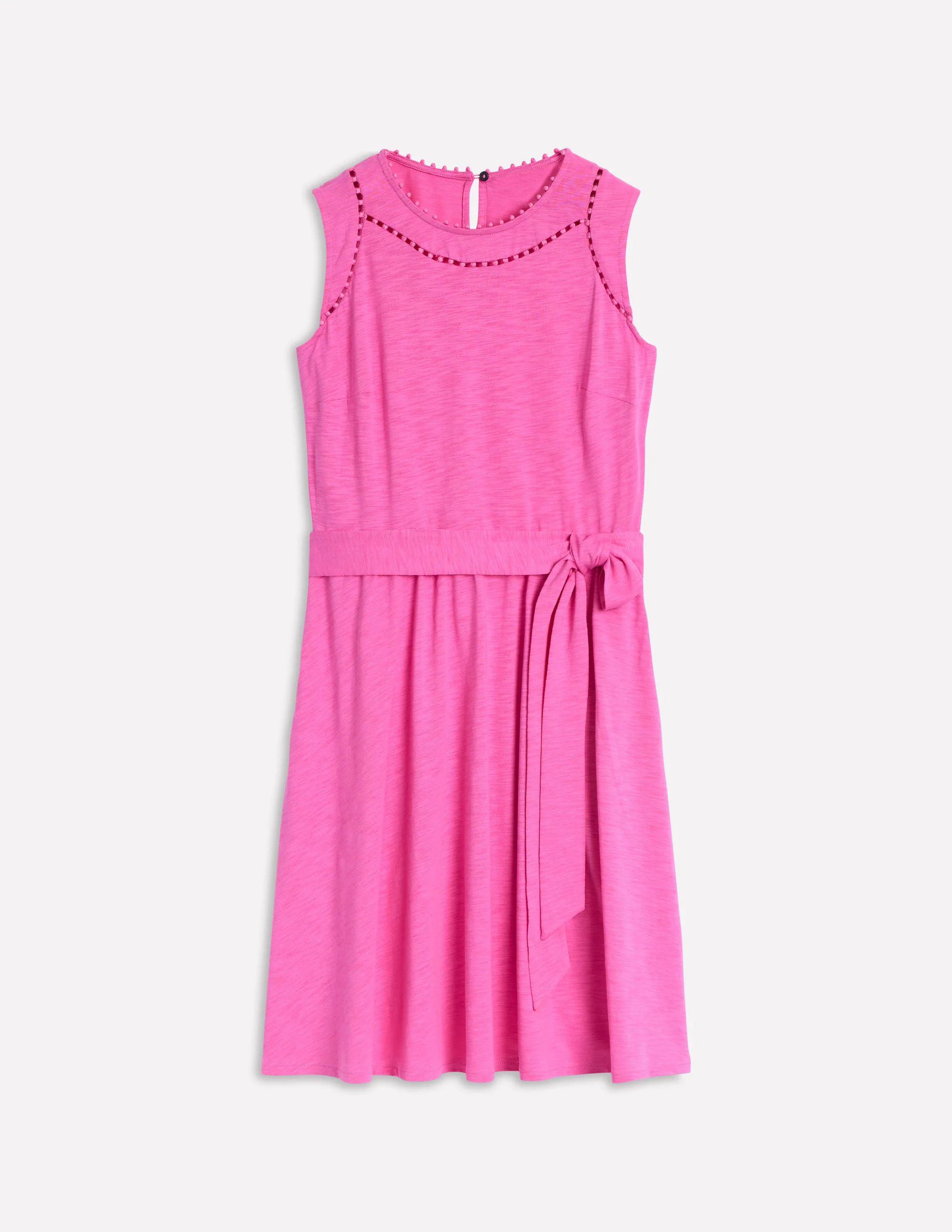 Mila Trim Short Jersey Dress-Tickled Pink