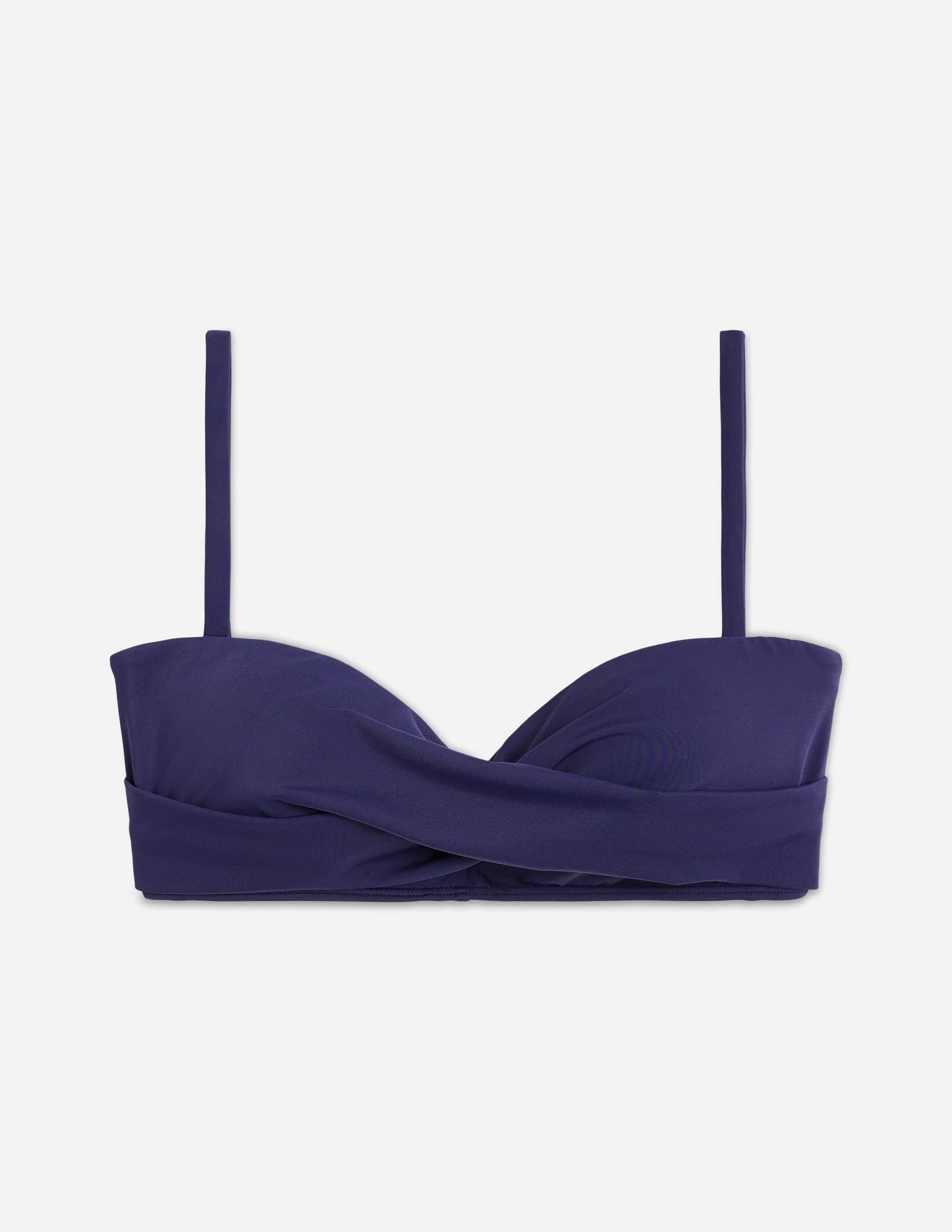 Andros Twist Front Bikini Top-Navy