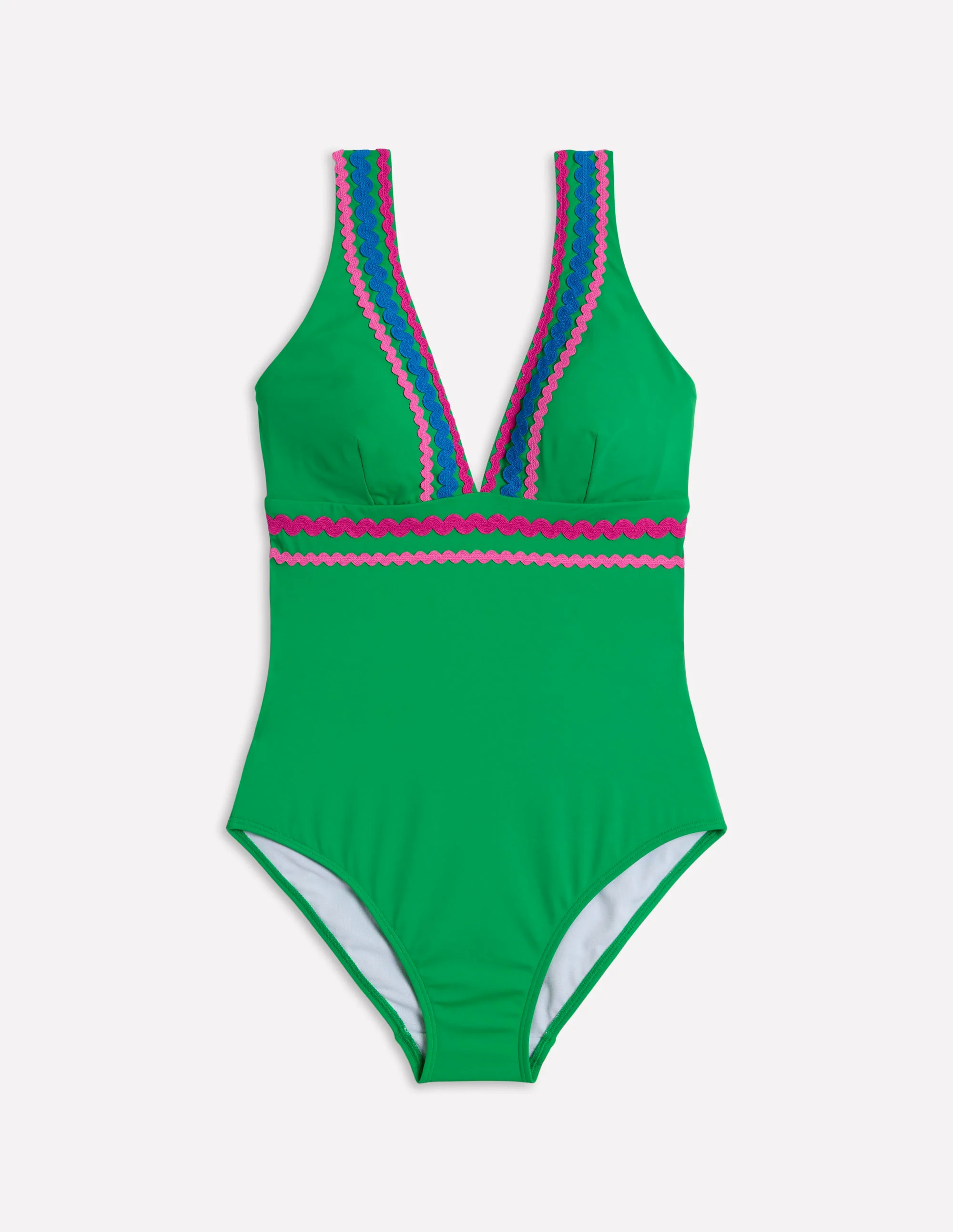 Porto V-Neck Swimsuit-Bright Green Rik Rak
