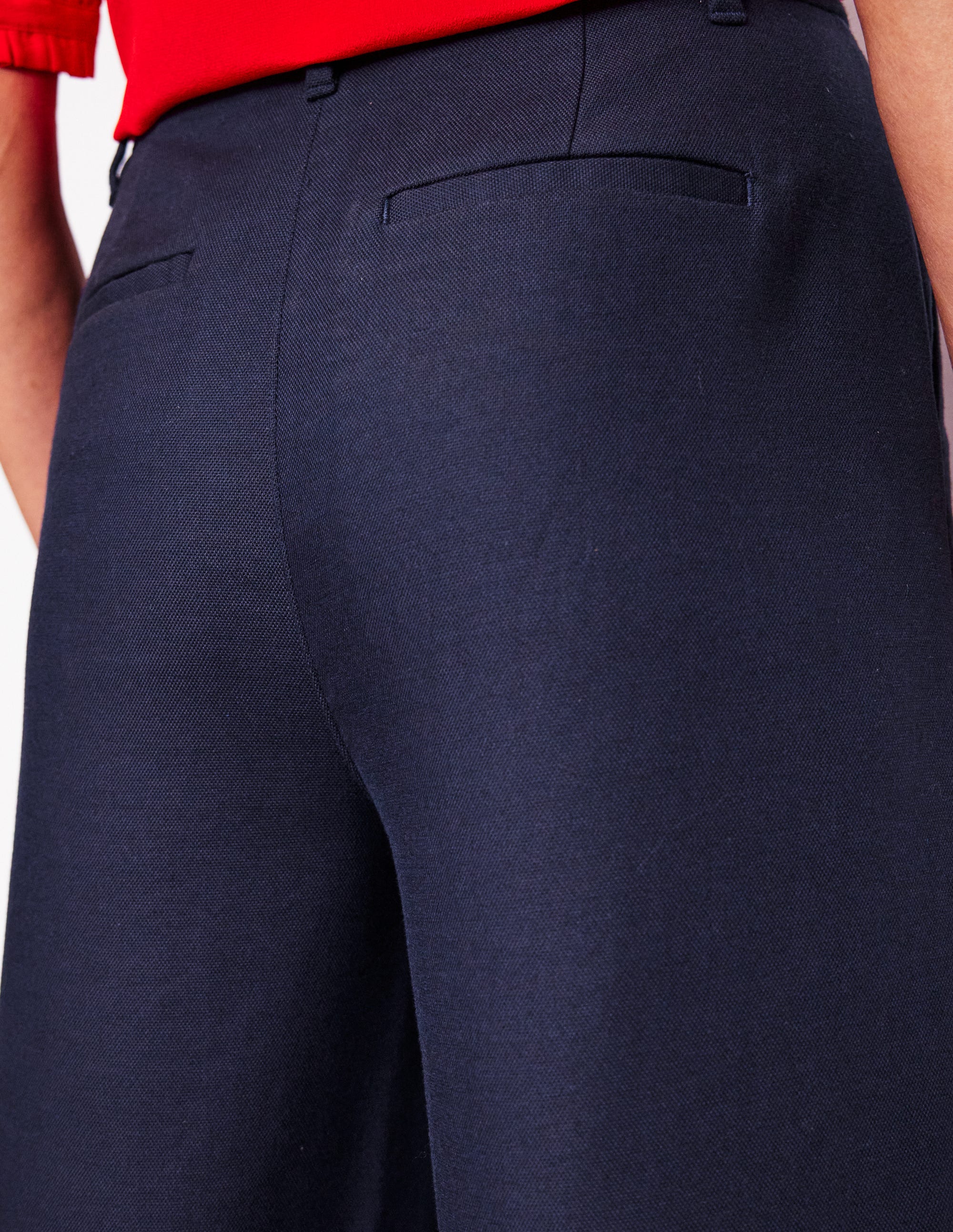 Wide Flare Pants-Navy