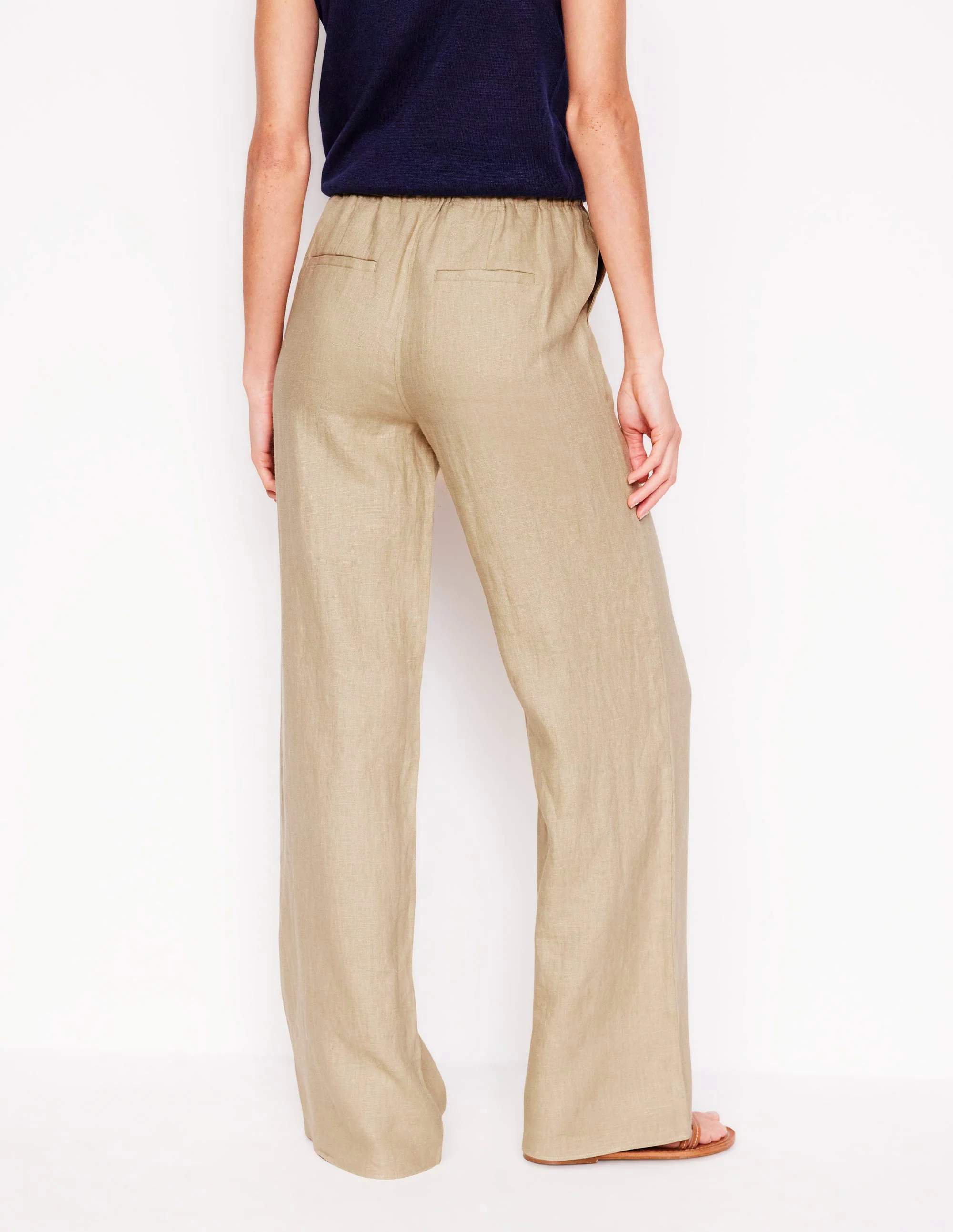 Islington Linen Pants-Oatmeal