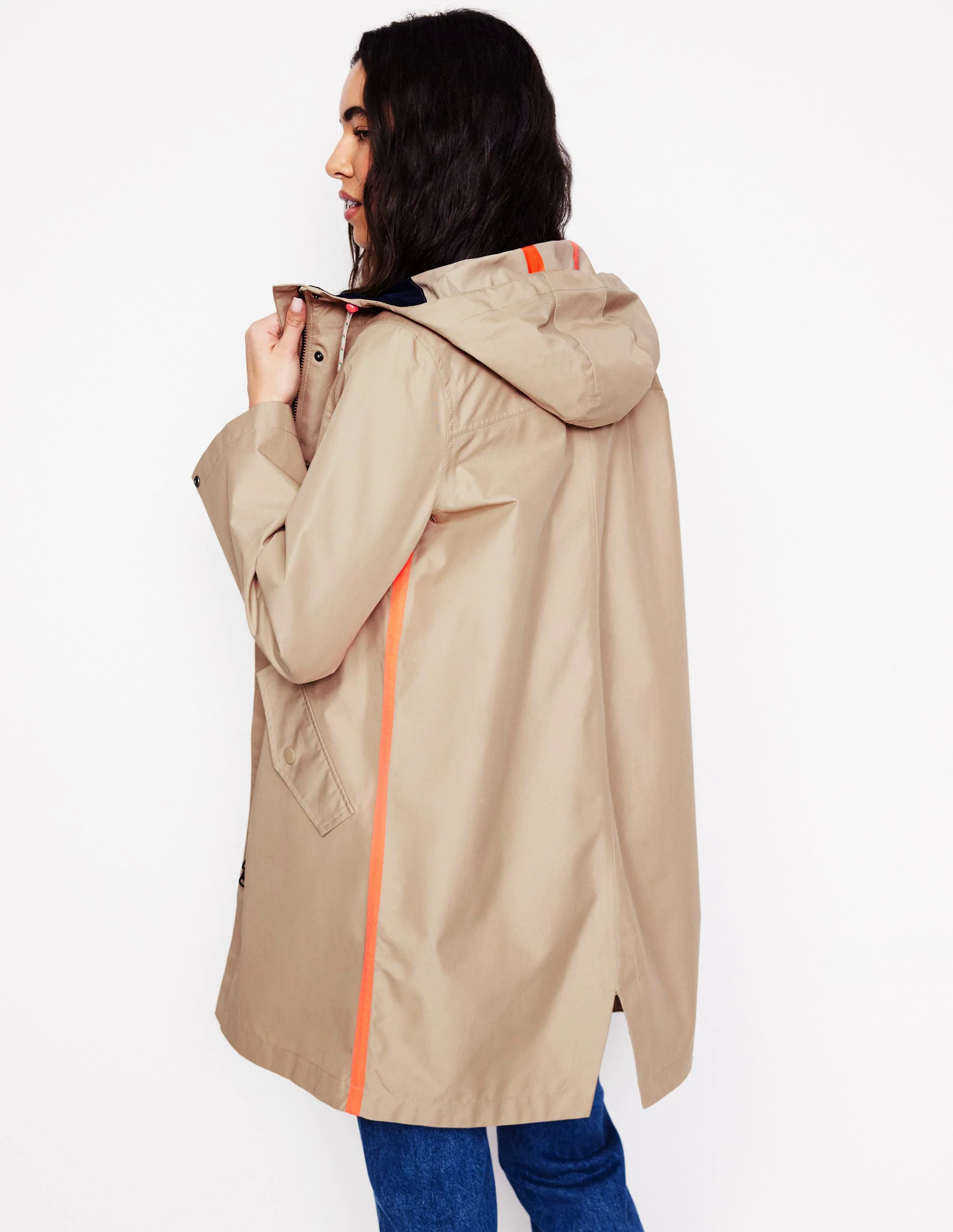 Wells Waterproof Hooded Coat-Neutral