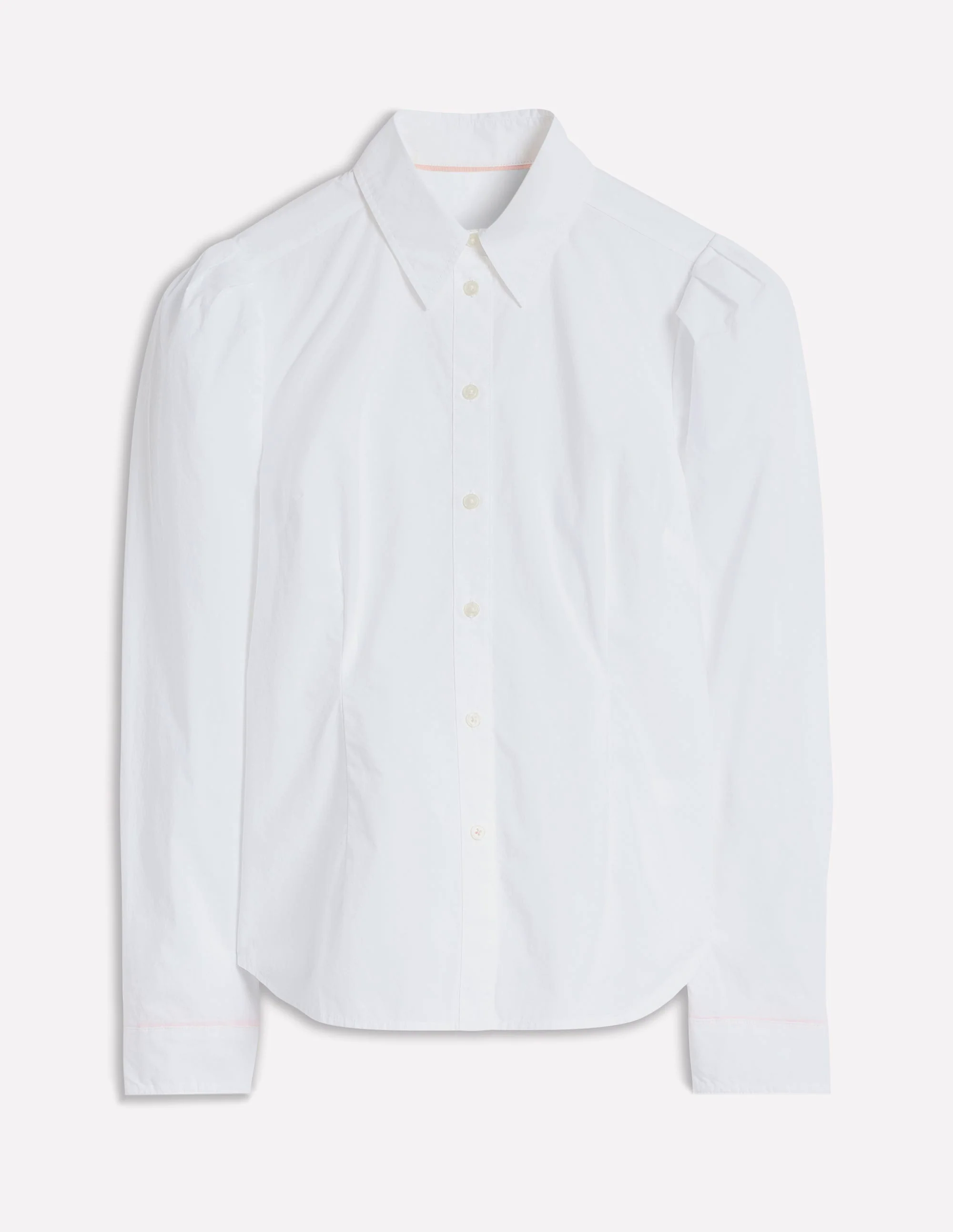Cara Stretch Cotton Shirt-White