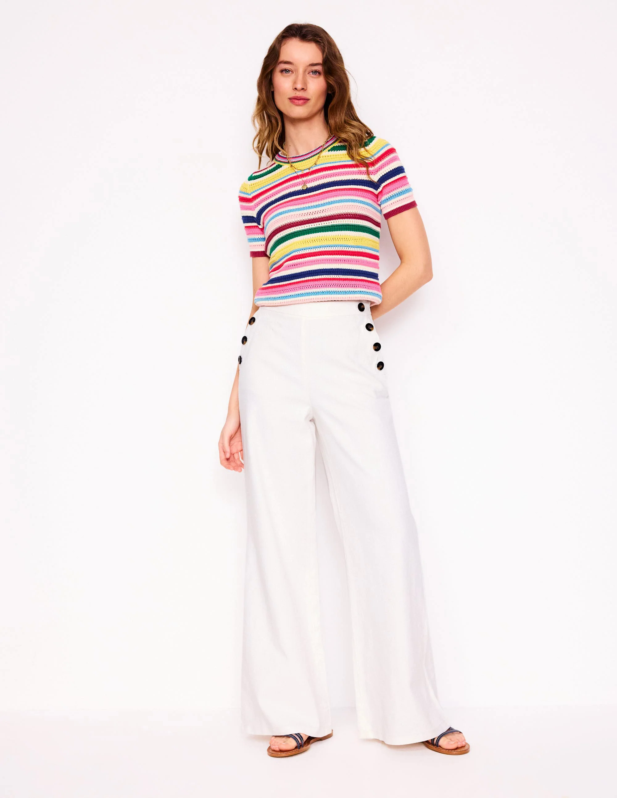 Greenwich Sailor Pants-White