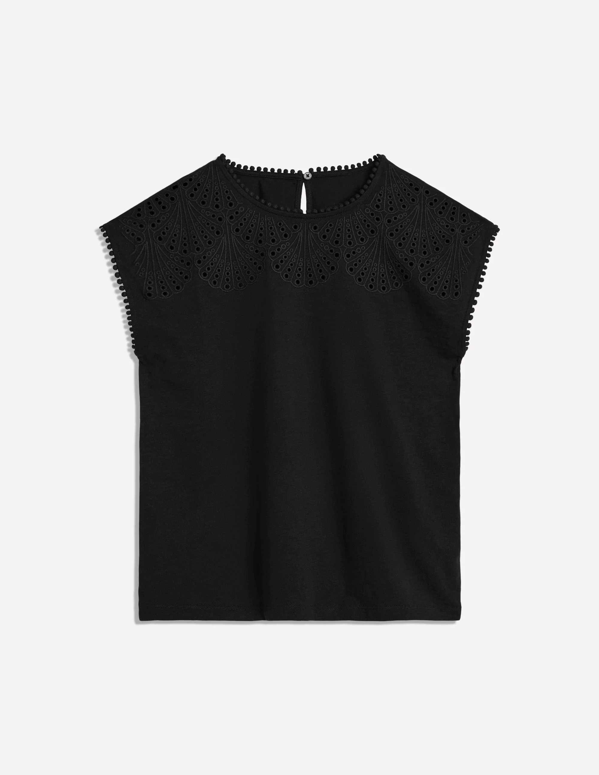 Anya Broderie T-shirt-Black