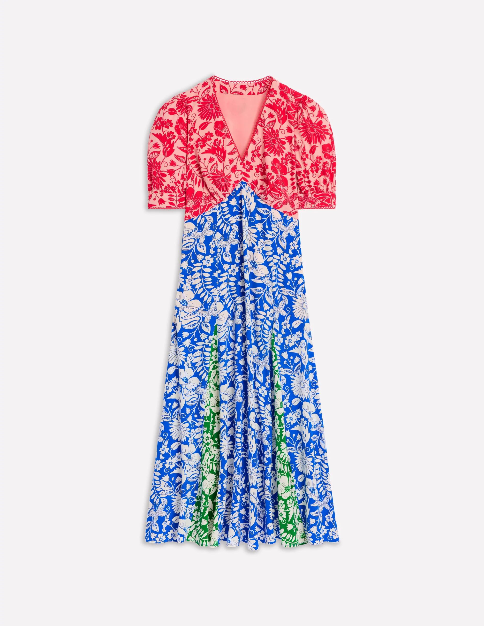 Rosie Godet Tea Dress-Multi, Wildflower Trail