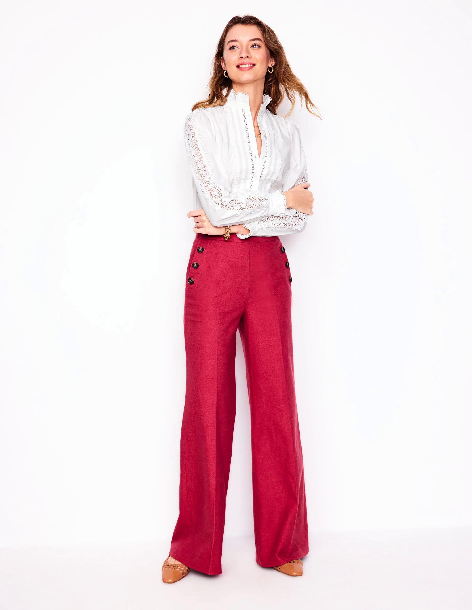 Felicity Lace Blouse-White