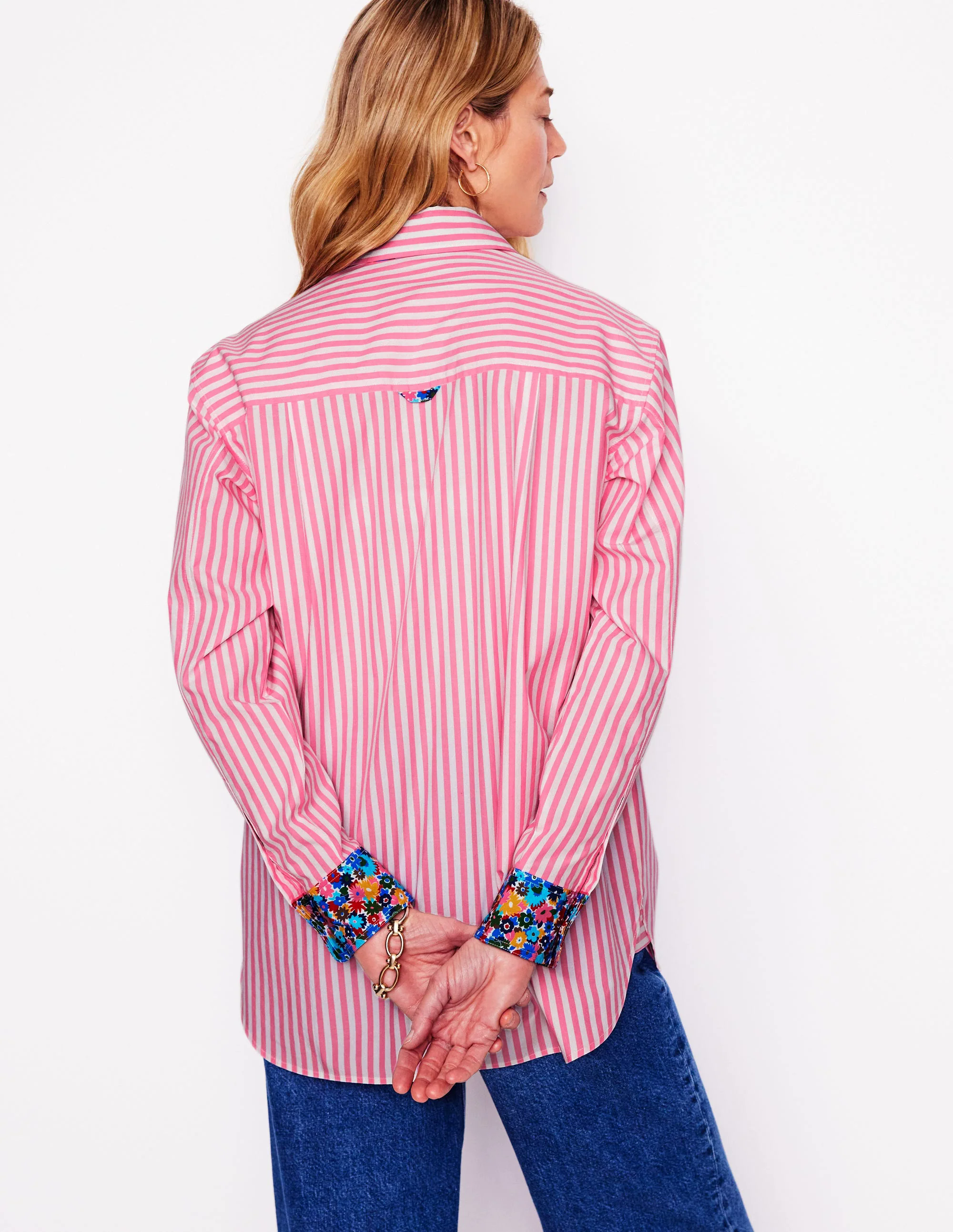 Sadie Relaxed Cotton Shirt-Multi, Paintbox Ditsy