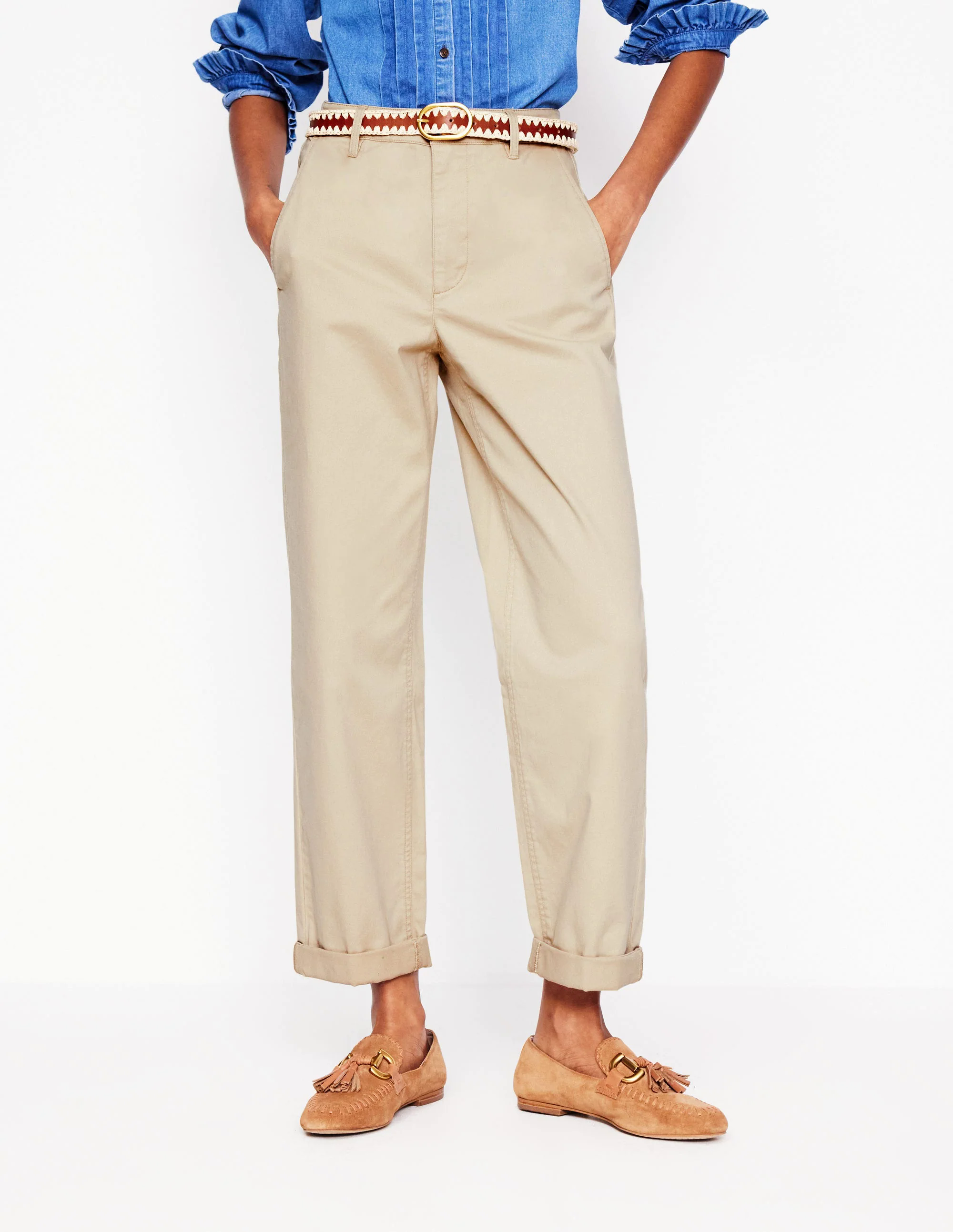 Barnsbury Chino Pants-Oatmeal