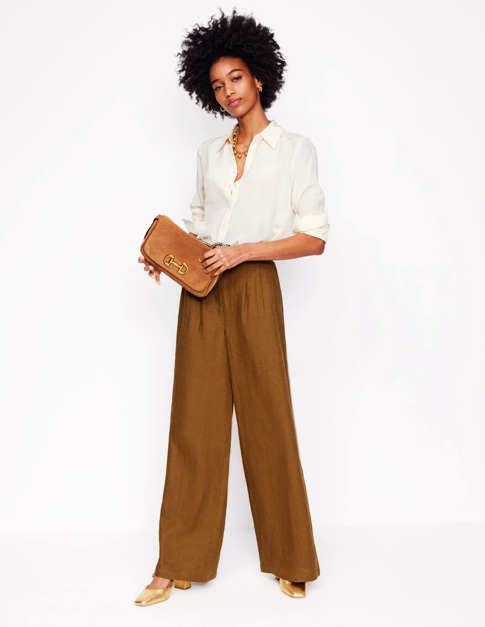 Dulwich Linen Pants-Gingerbread