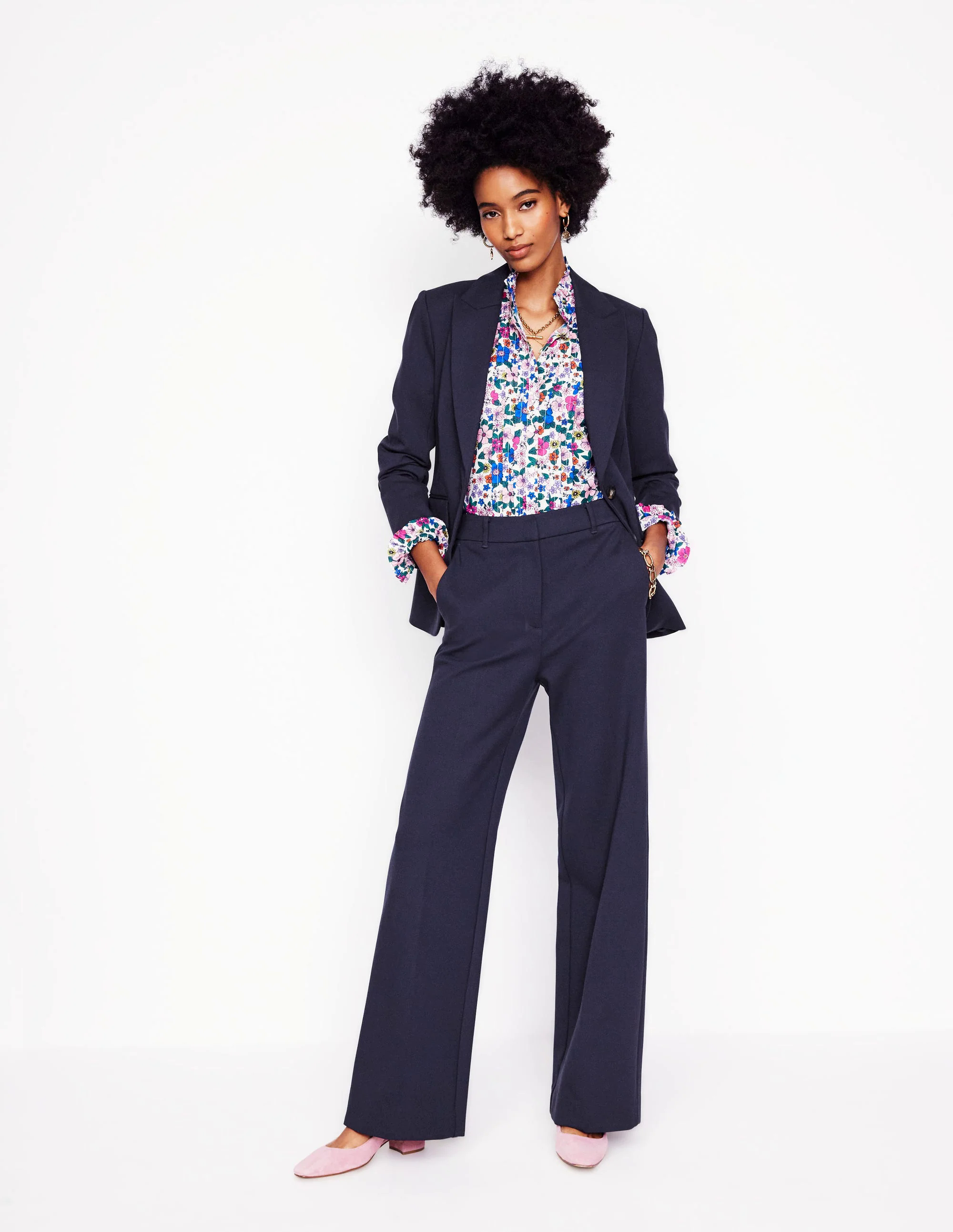 Westbourne Ponte Trousers-Navy