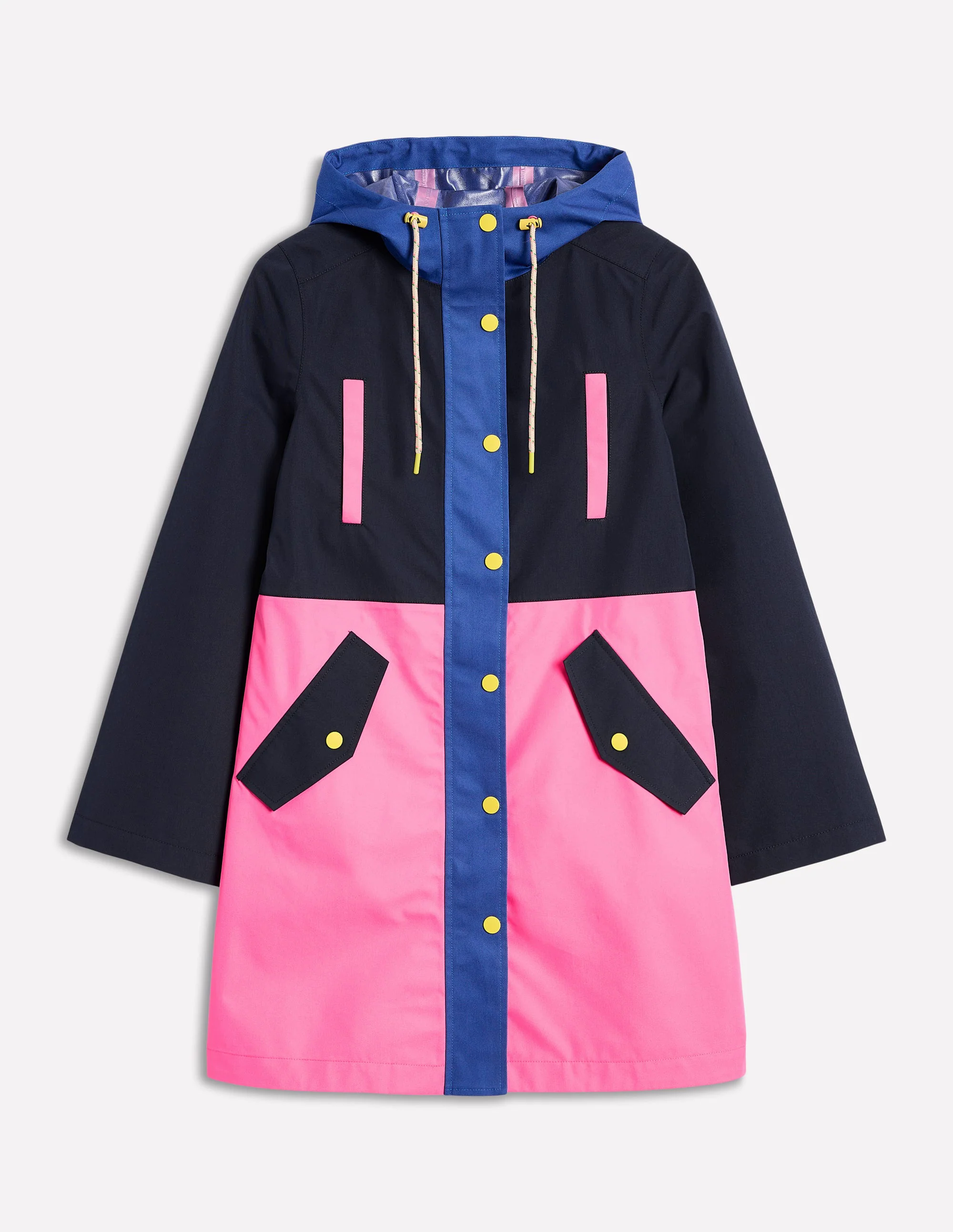 Wells Waterproof Hooded Coat-Colourblock
