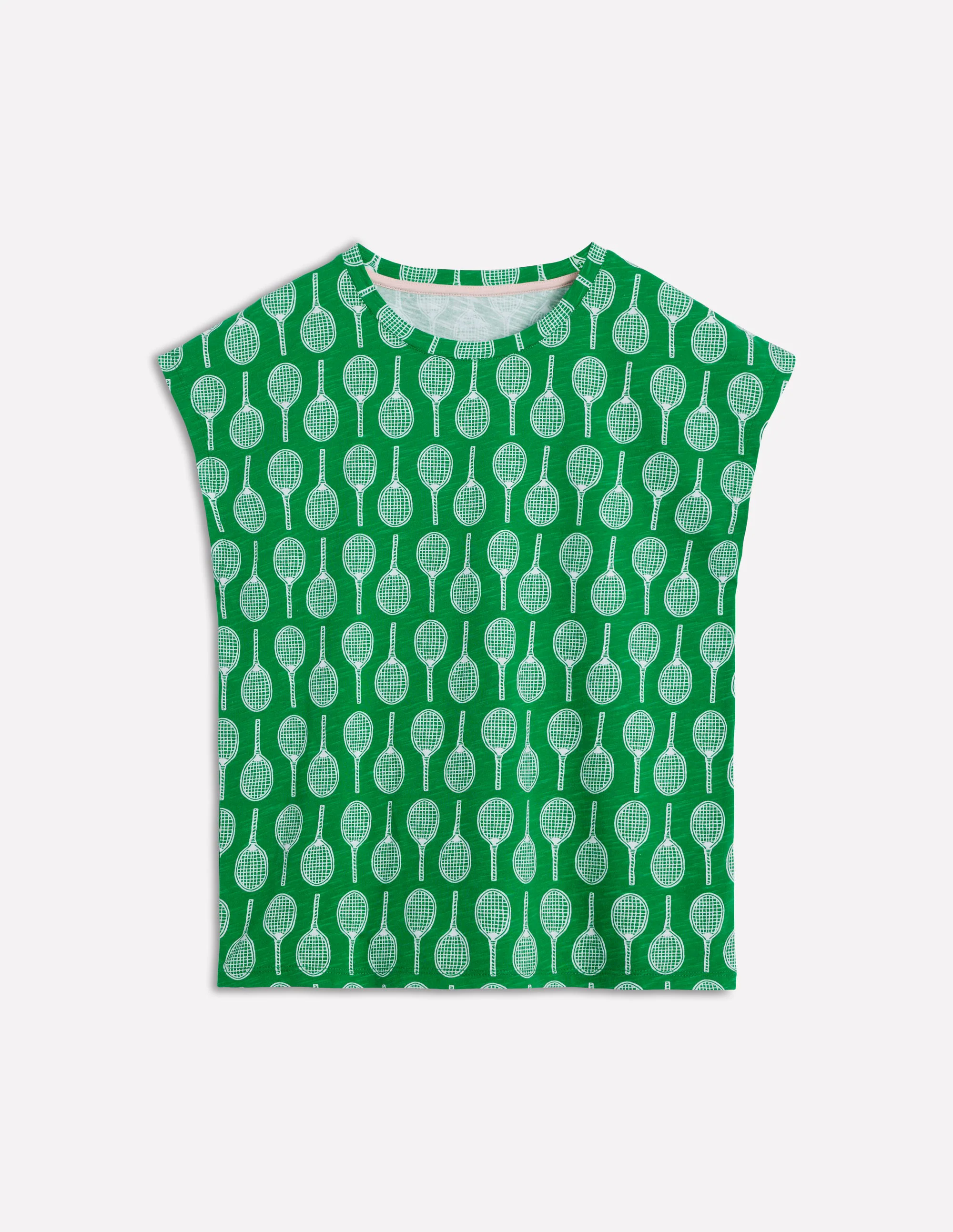 Louisa Slub T-Shirt-Rich Emerald, Tennis