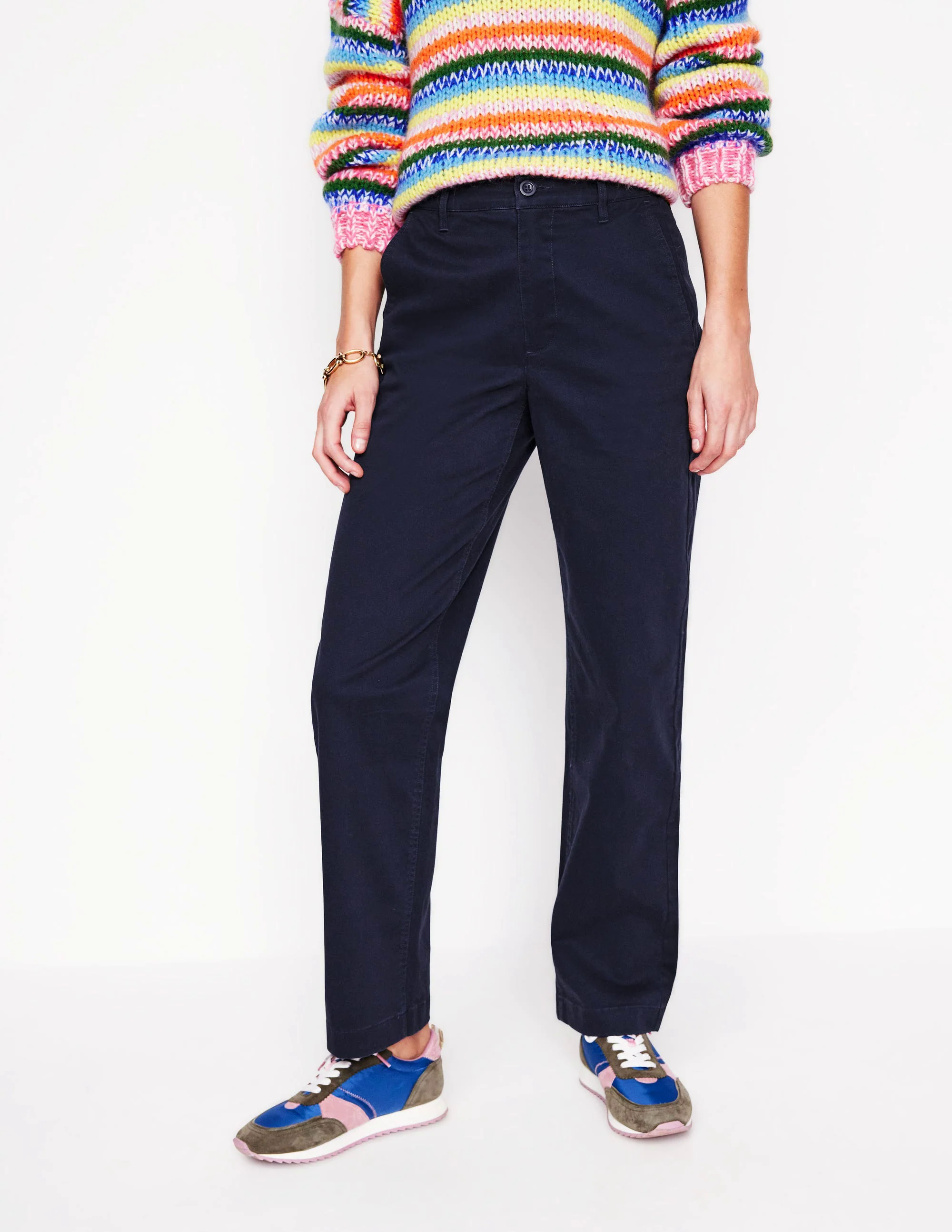 Barnsbury Chino Pants-Navy