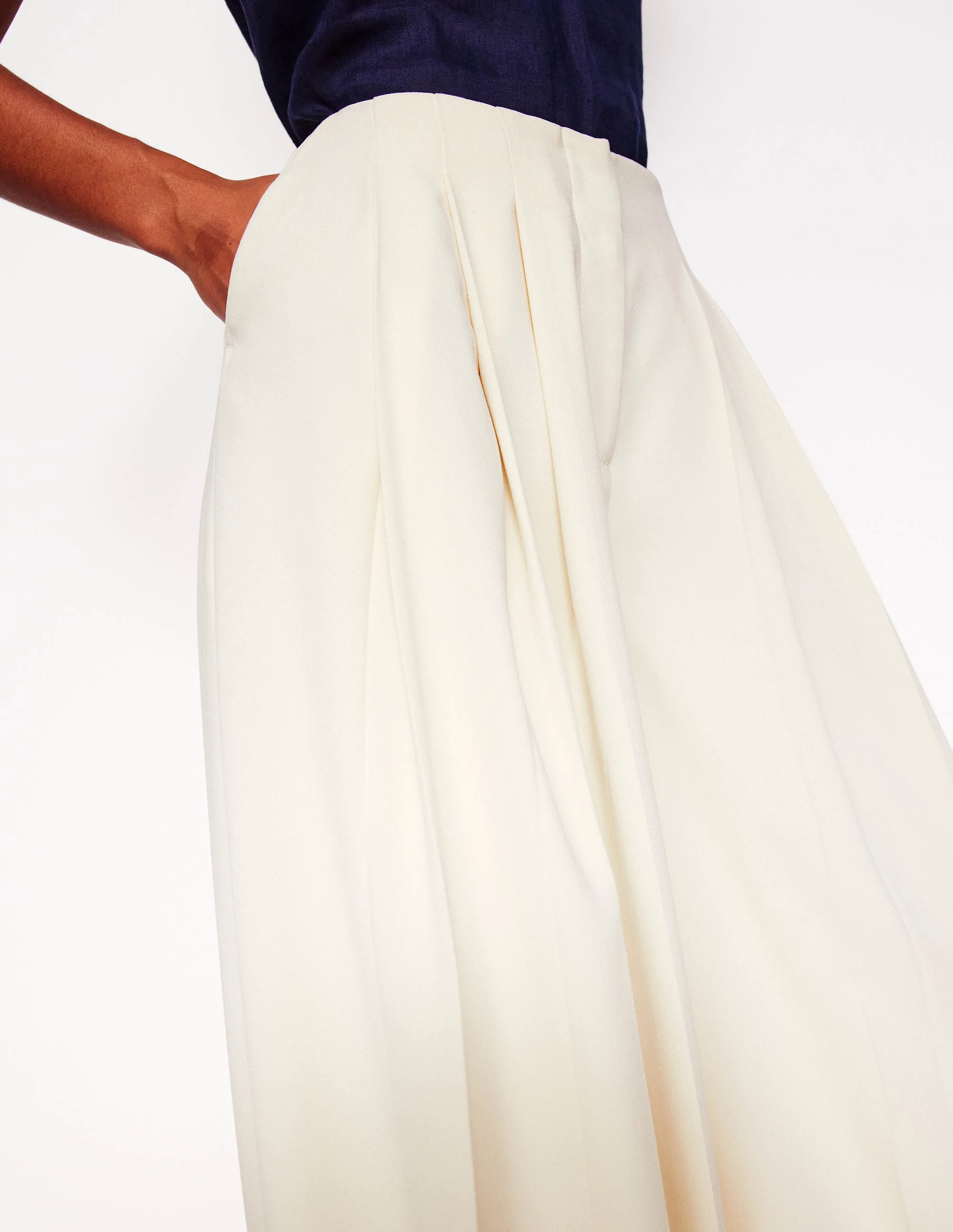 Regent Wide Leg Pants-Ivory