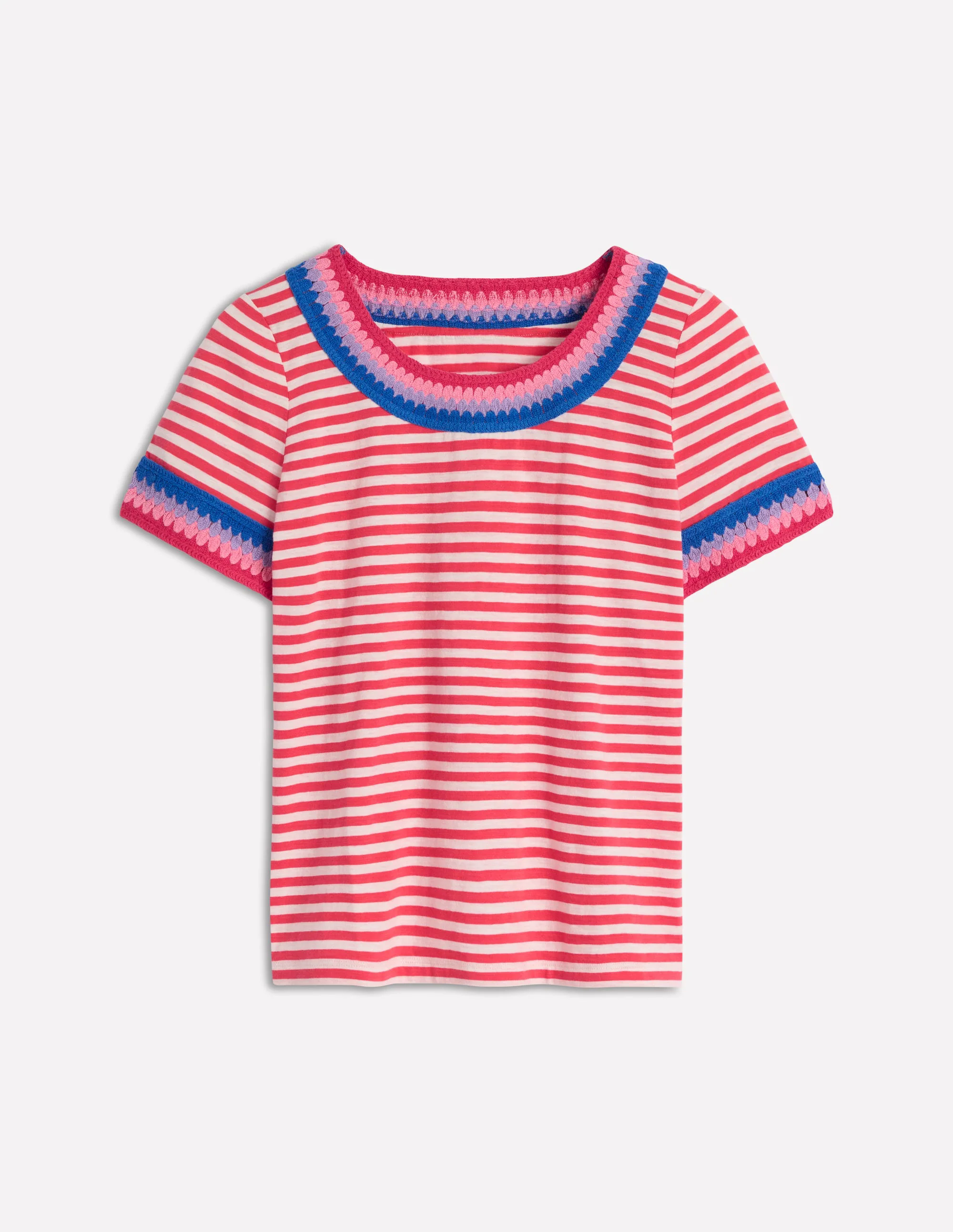 Fae Crochet T-shirt-Ivory, Cayenne